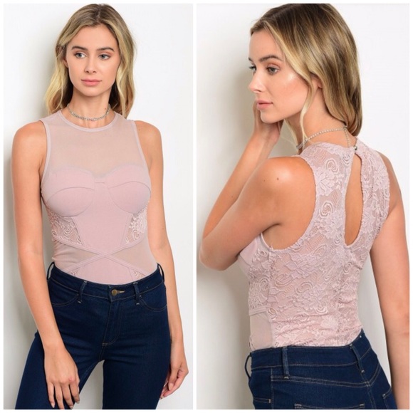 LAST1️⃣//BODYSUIT: SEXY LAVENDER MESH - Picture 3 of 10